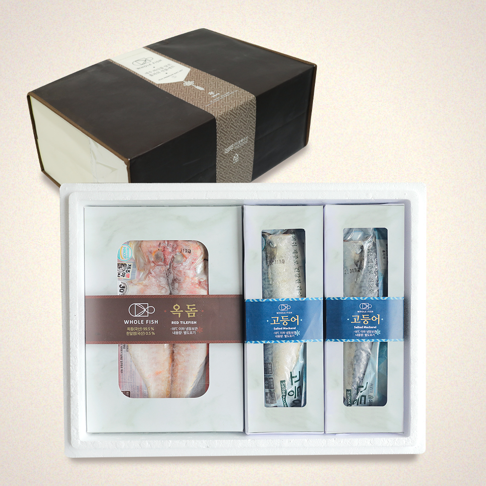 제주하우스 모드락 옥돔고등어혼합  옥돔180g x 2p 고등어(3p/390g) x 2p