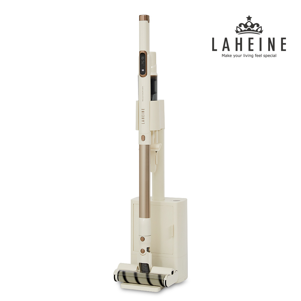 [라헨느] 더 퀸 슬림 플러피 듀얼헤드 BLDC 클린스테이션 무선청소기 LHN-VS800W(핸디형+스탠드형)더스트백 추가구성