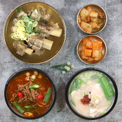 거대왕갈비탕900g+육개장600g+돼지국밥600g+당면1봉