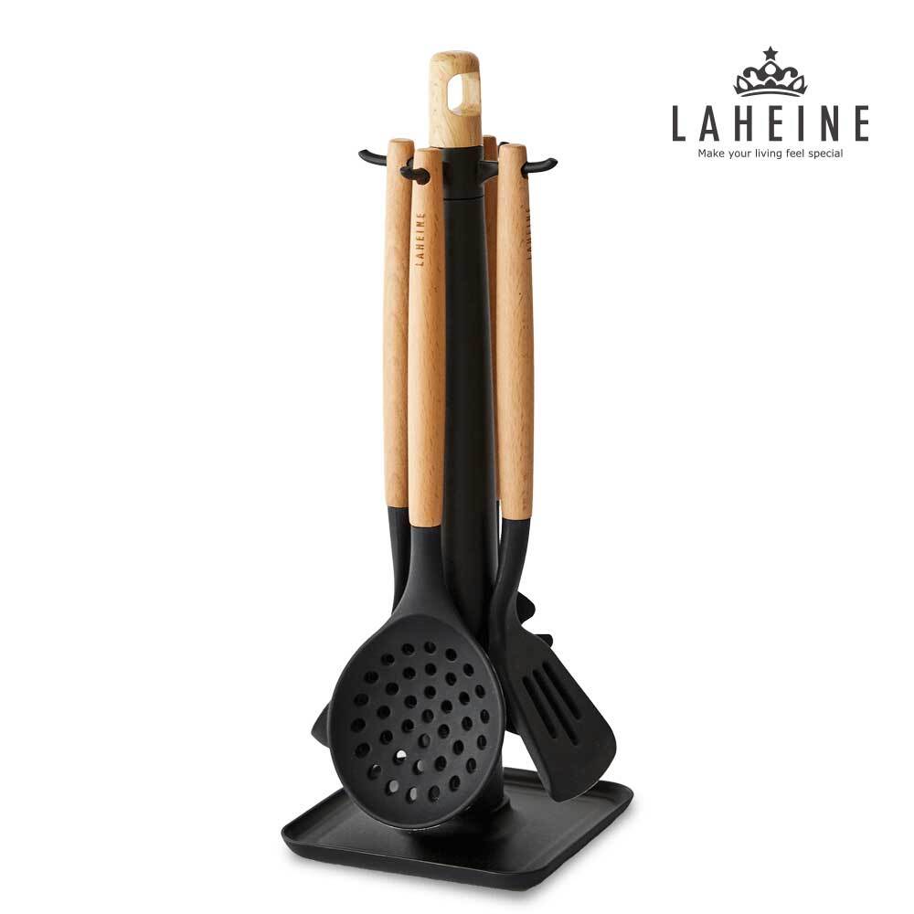 [라헨느] 더 퀸 포토프 실리콘 우드 프리미엄 키친툴 5종 세트