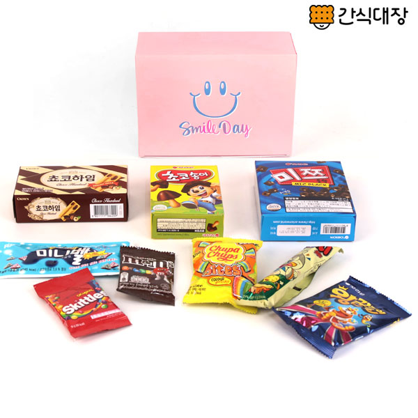 달콤간식가득 젤리가득 인기과자선물세트 핑크스마일 젤리젤리 9종