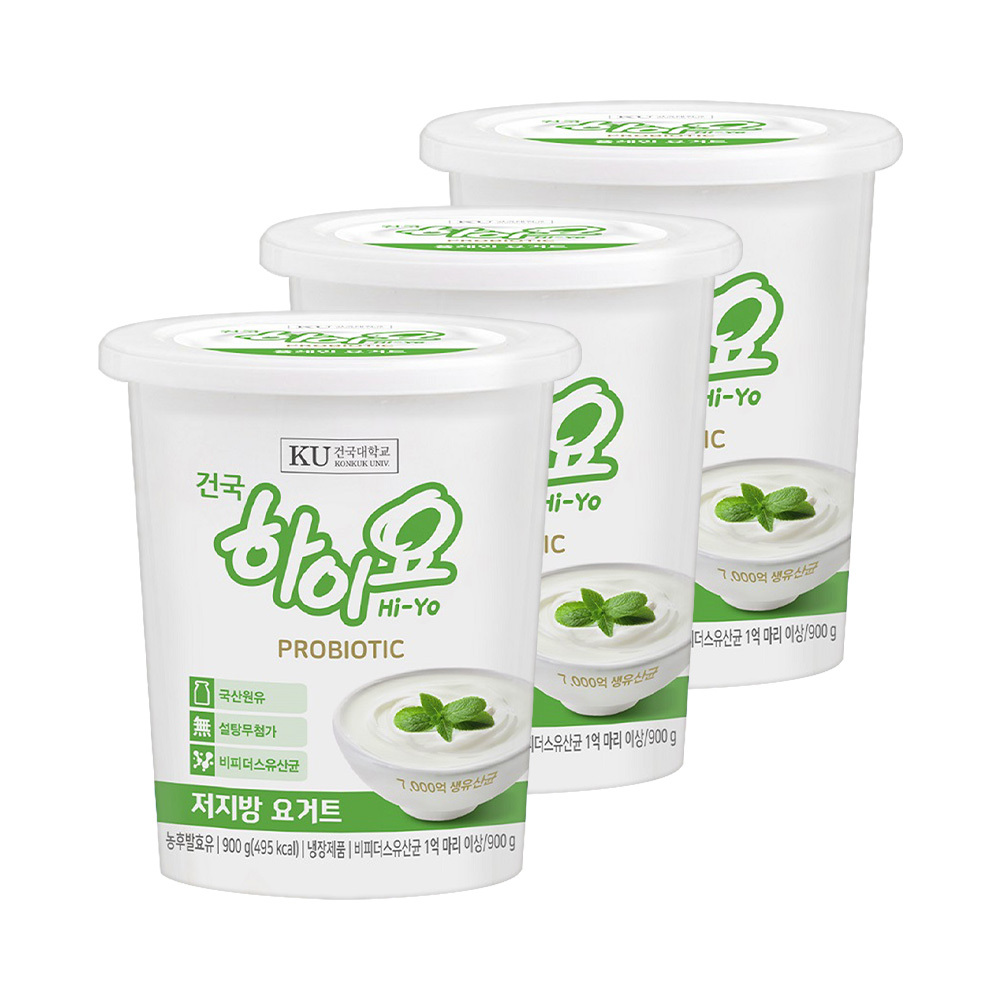 건국 하이요 요거트 저지방 900g 3개