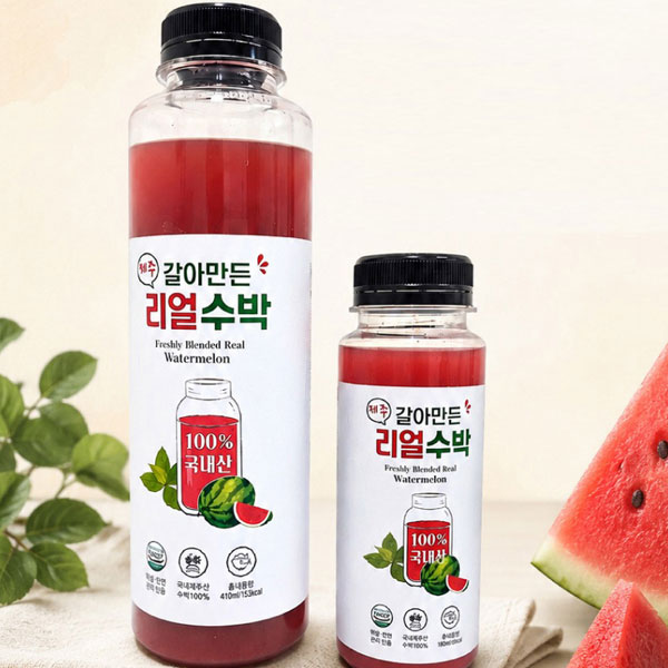 [바라봄] 제주 수박을 통째로 갈아만든 리얼주스 410mlx10병