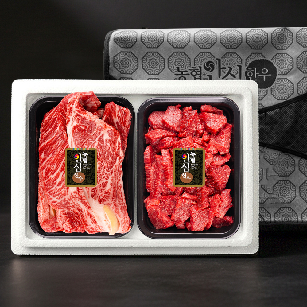 [농협안심한우] 1등급 불고기300g + 국거리300g + 부직포가방(0.6kg)/ 2T