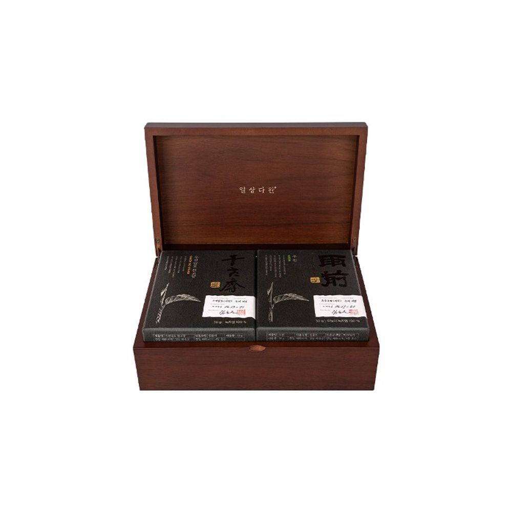 [쌍계명차] 고급잎차 2입 목함 모음(천고향 30g + 천하춘 30g)