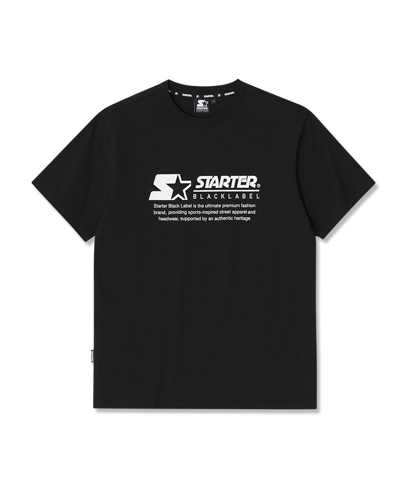 스타터 에센셜 타이포 반소매 티셔츠 (블랙) SA232ISS02_BLK