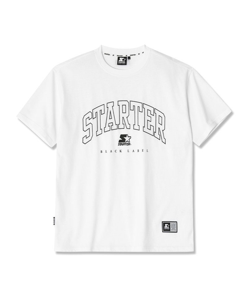 스타터 3D 로고 반소매 티셔츠 (화이트) SA232ISS05_WHT