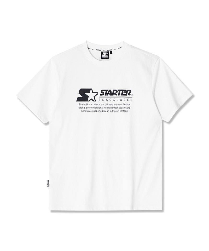 스타터 에센셜 타이포 반소매 티셔츠 (화이트) SA232ISS02_WHT