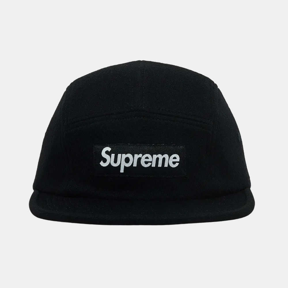 당일배송슈프림 남성 울 캠프캡 모자 블랙 FW24H101 BLACK