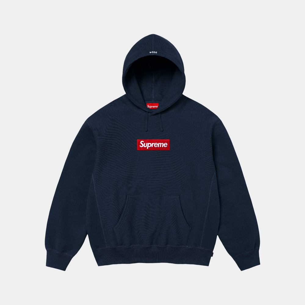 당일배송슈프림 공용 박스로고 후드 티셔츠 네이비 FW24SW11 NAVY