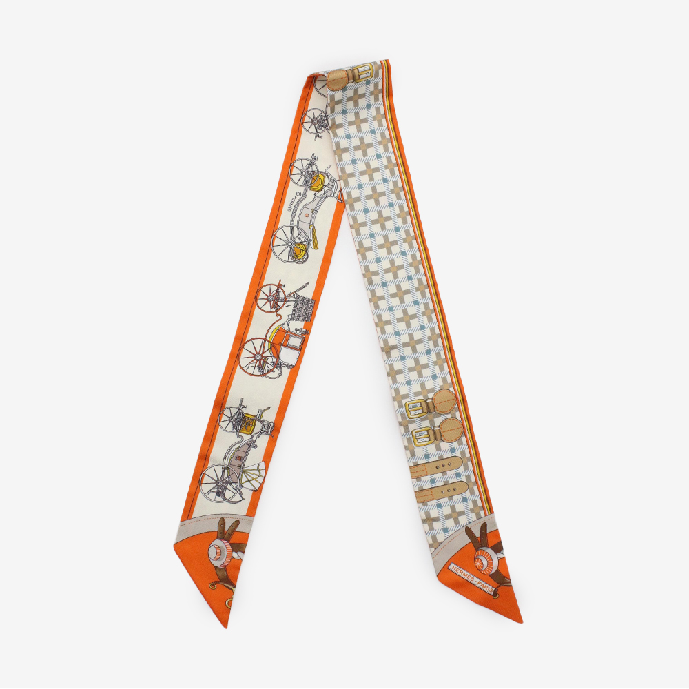 에르메스 레 부아튀르 누벨 트윌리 오랑쥬/베쥬/그리 블뢰테