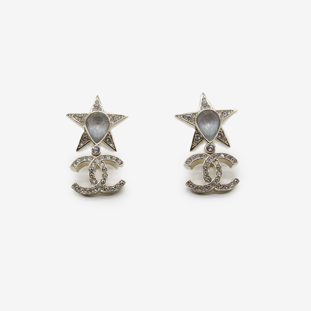 샤넬 CC로고 별 드롭 이어링 귀걸이 ABA381