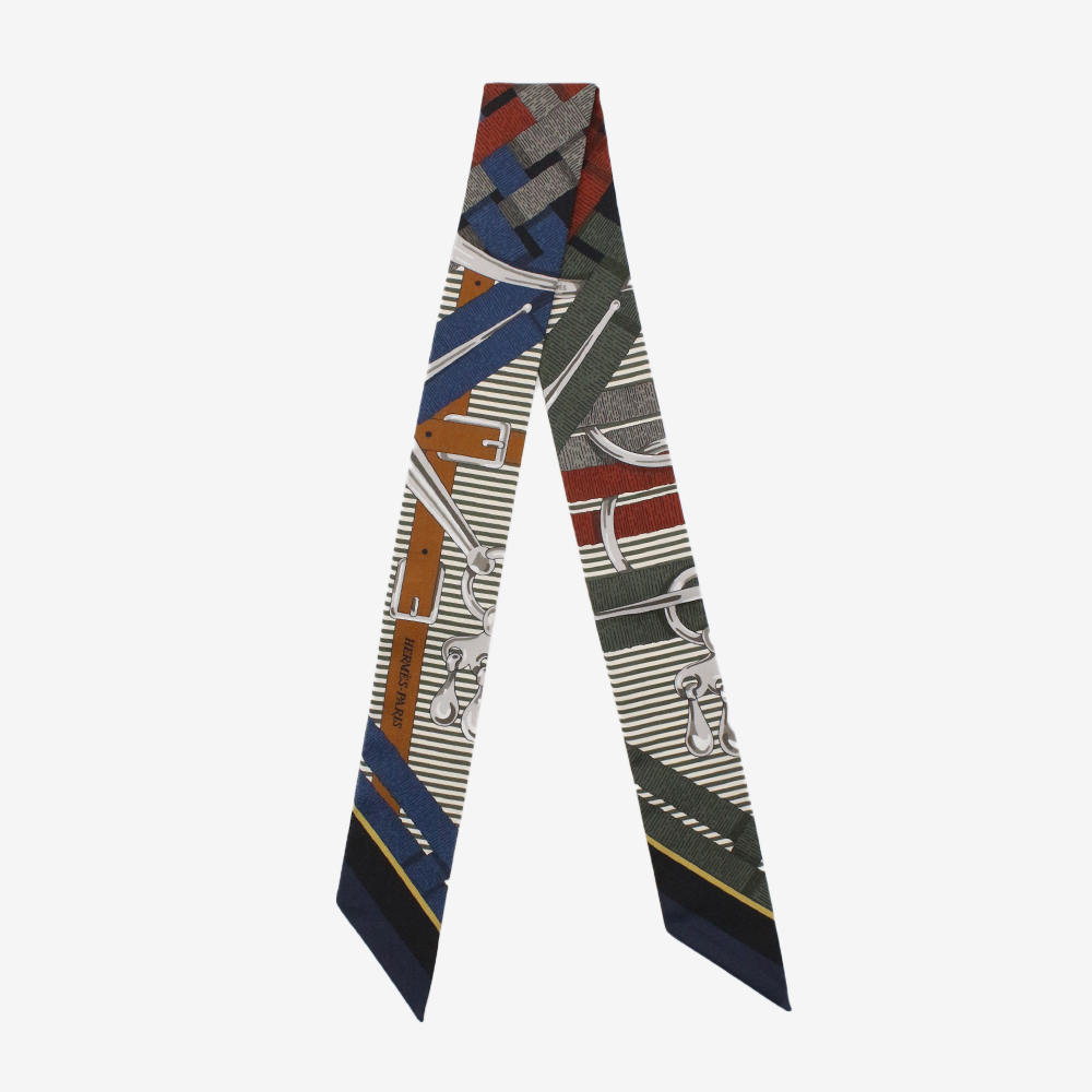 에르메스 모스 아 주엣 슈미즈 트윌리 블루 마린 끌레어/베르 로덴/까라멜