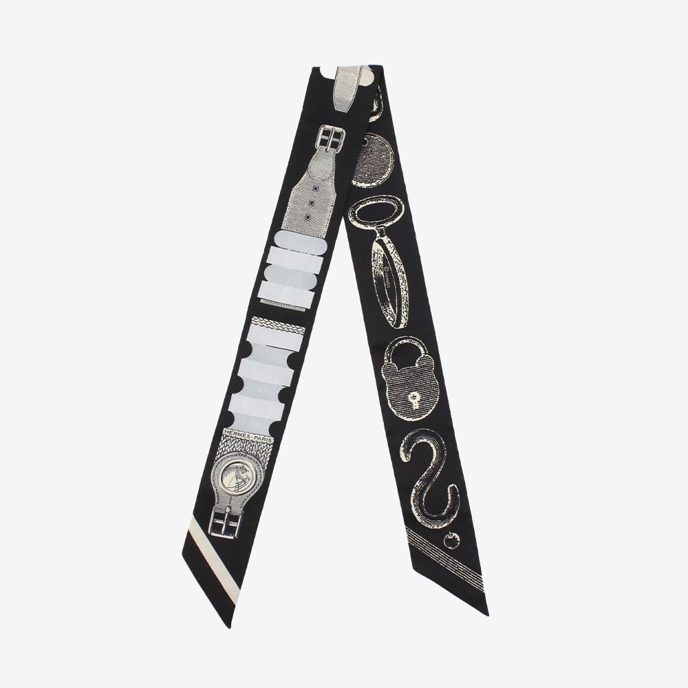 에르메스 앵벙떼르 포에티크 드 브라이드 블록 트윌리 누아/그리/크렘