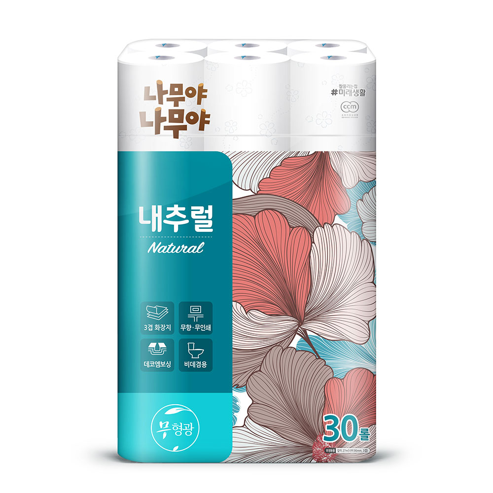 잘풀리는집 나무야 내츄럴 화장지 27m 30롤 1팩