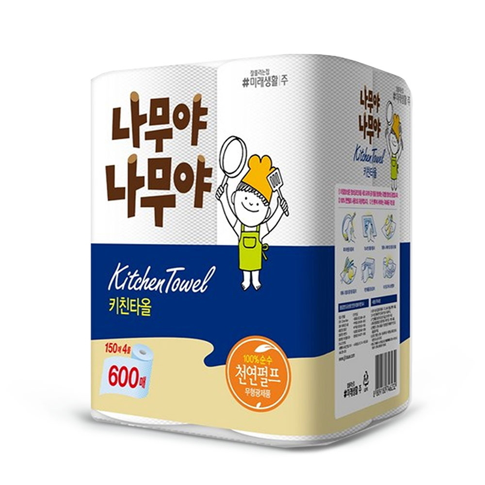 미래생활 나무야 나무야 키친타올 150매 4롤 x1팩
