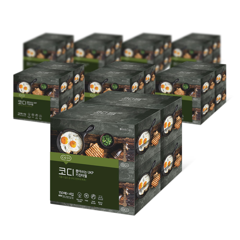 코디 뽑아쓰는 UKP 키친타월 150매 4입 x8팩