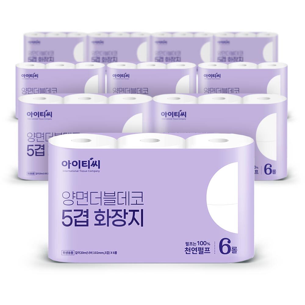 아이티씨 양면더블데코 5겹 화장지 20m 6롤 x10팩