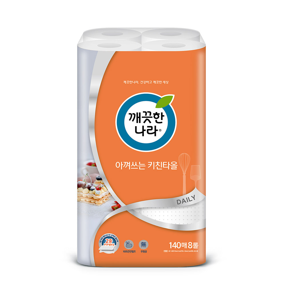 깨끗한나라 데일리 키친타올 기획 140매8롤 1팩