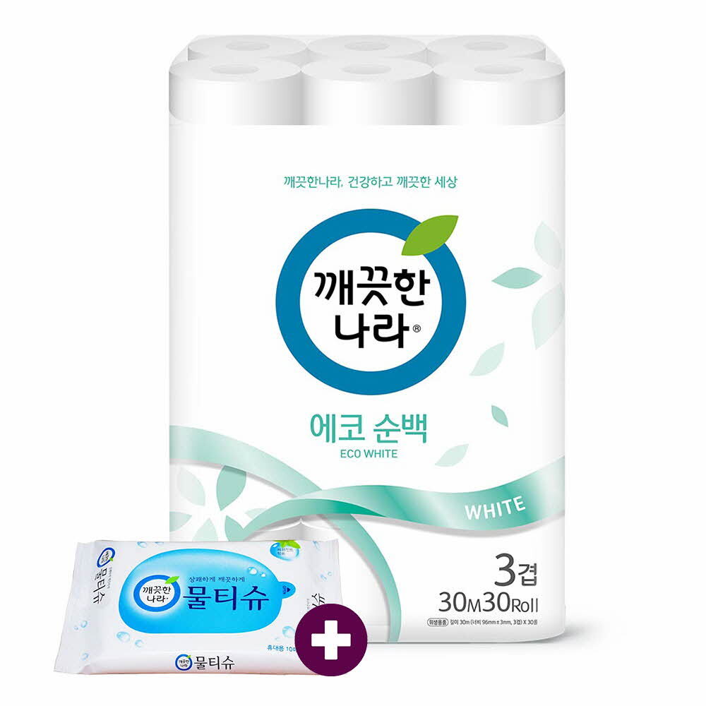 깨) 순백 화장지 30m30롤1팩 +휴대wt10매1개
