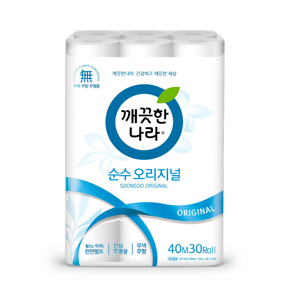 깨) 순수 오리지날  화장지 40m30롤 1팩