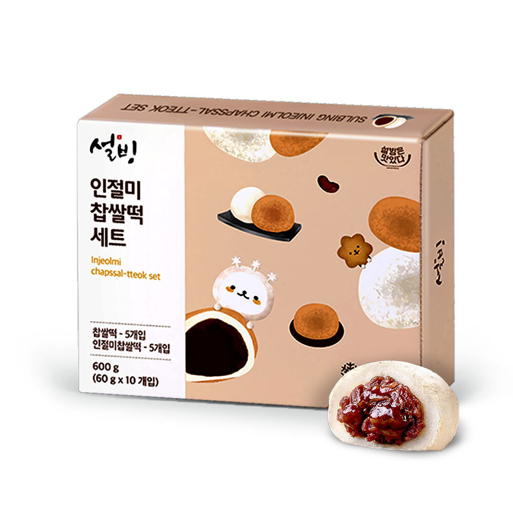 설빙 인절미 찹쌀떡 세트 환상궁합 60g x10입 1팩