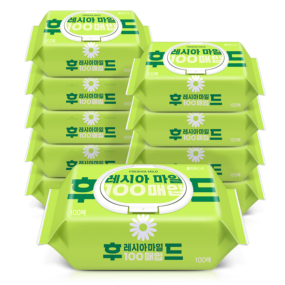 코디 후레시아 마일드 물티슈 캡 100매 x10팩
