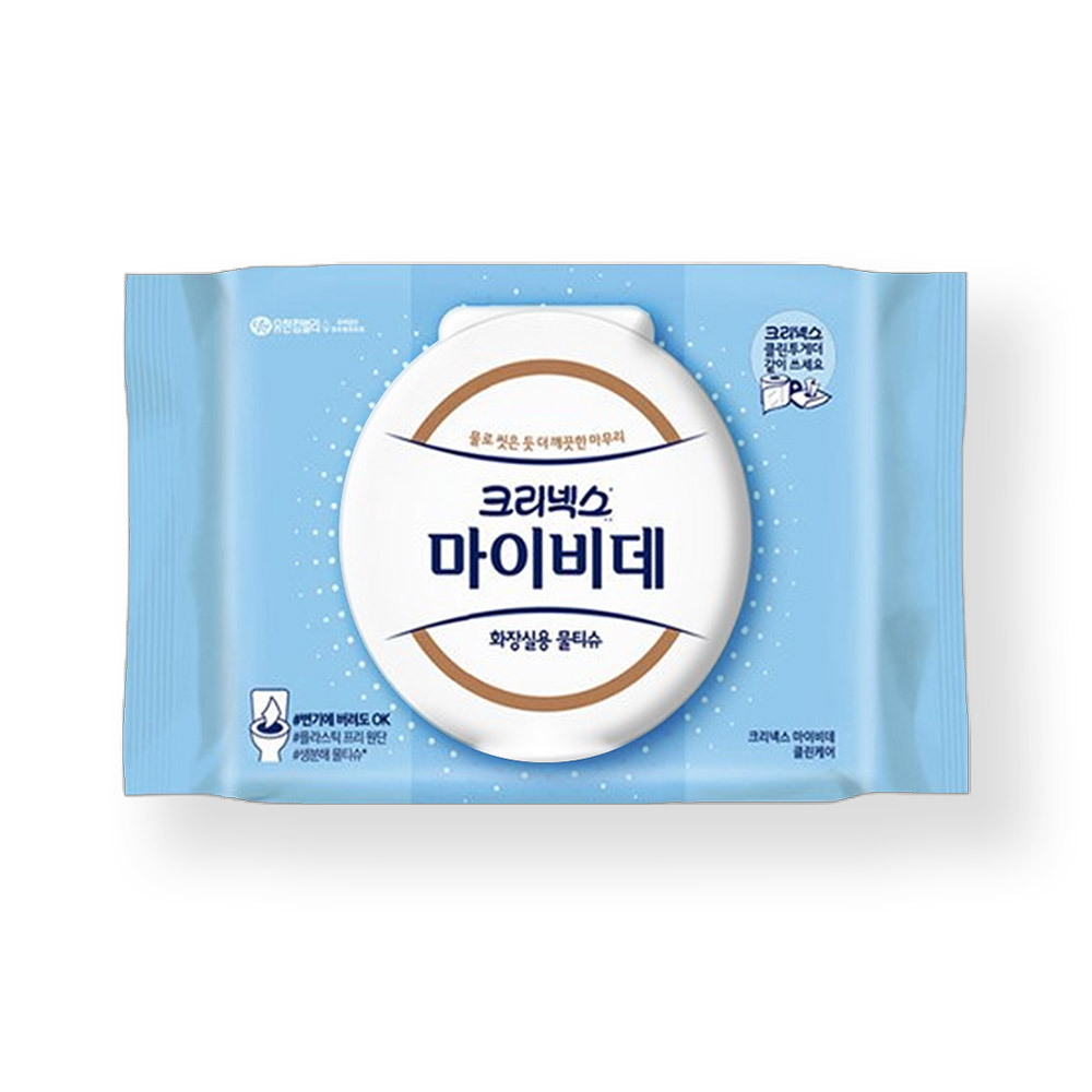 크리넥스 마이비데 물티슈 클린케어 캡 46매 x1팩