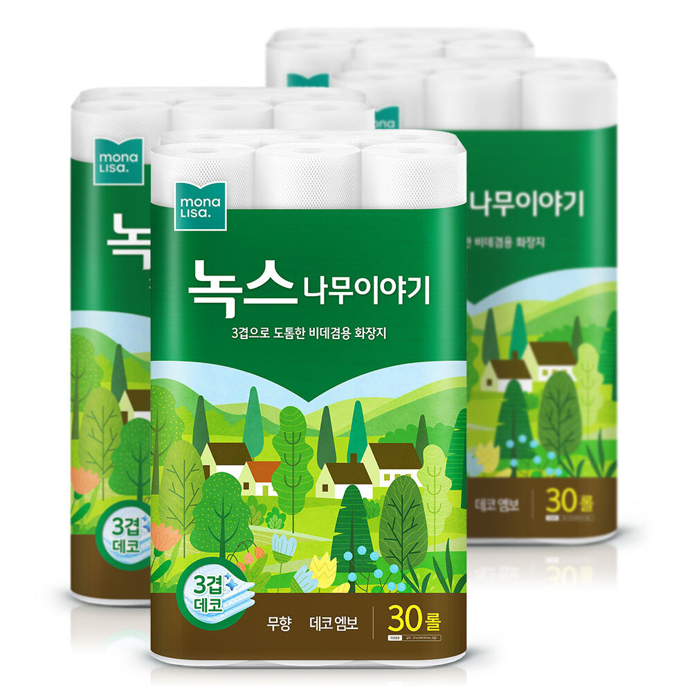 모나리자 화장지 녹스 나무이야기 27m30롤 4팩