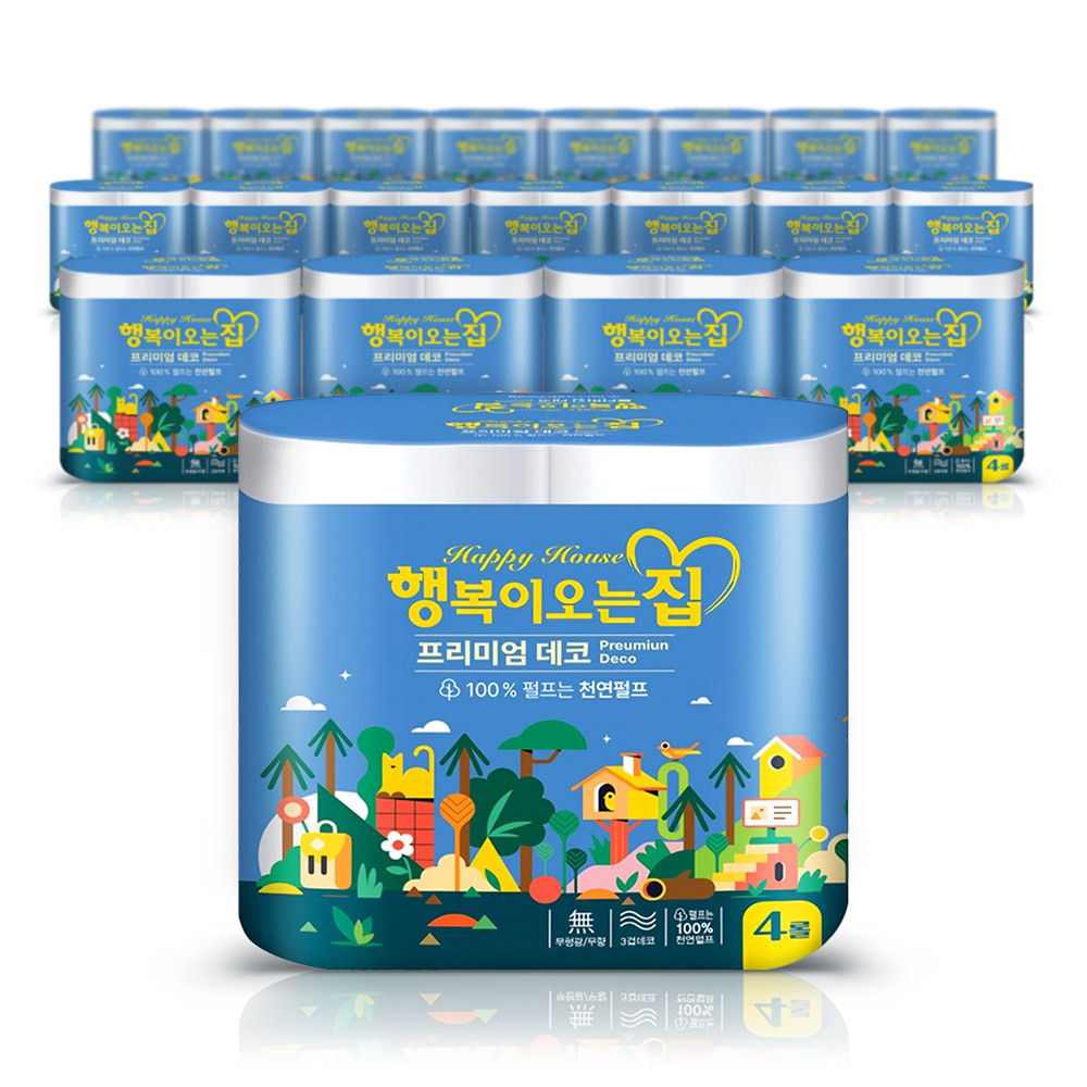 행복이오는집 화장지 3겹 25M 4롤 20입