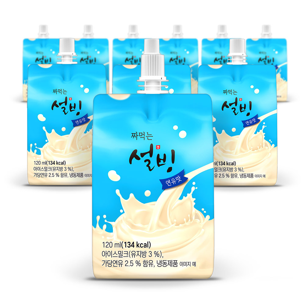 설빙 아이스크림 짜먹는 슬러시 연유맛 120ml 10개
