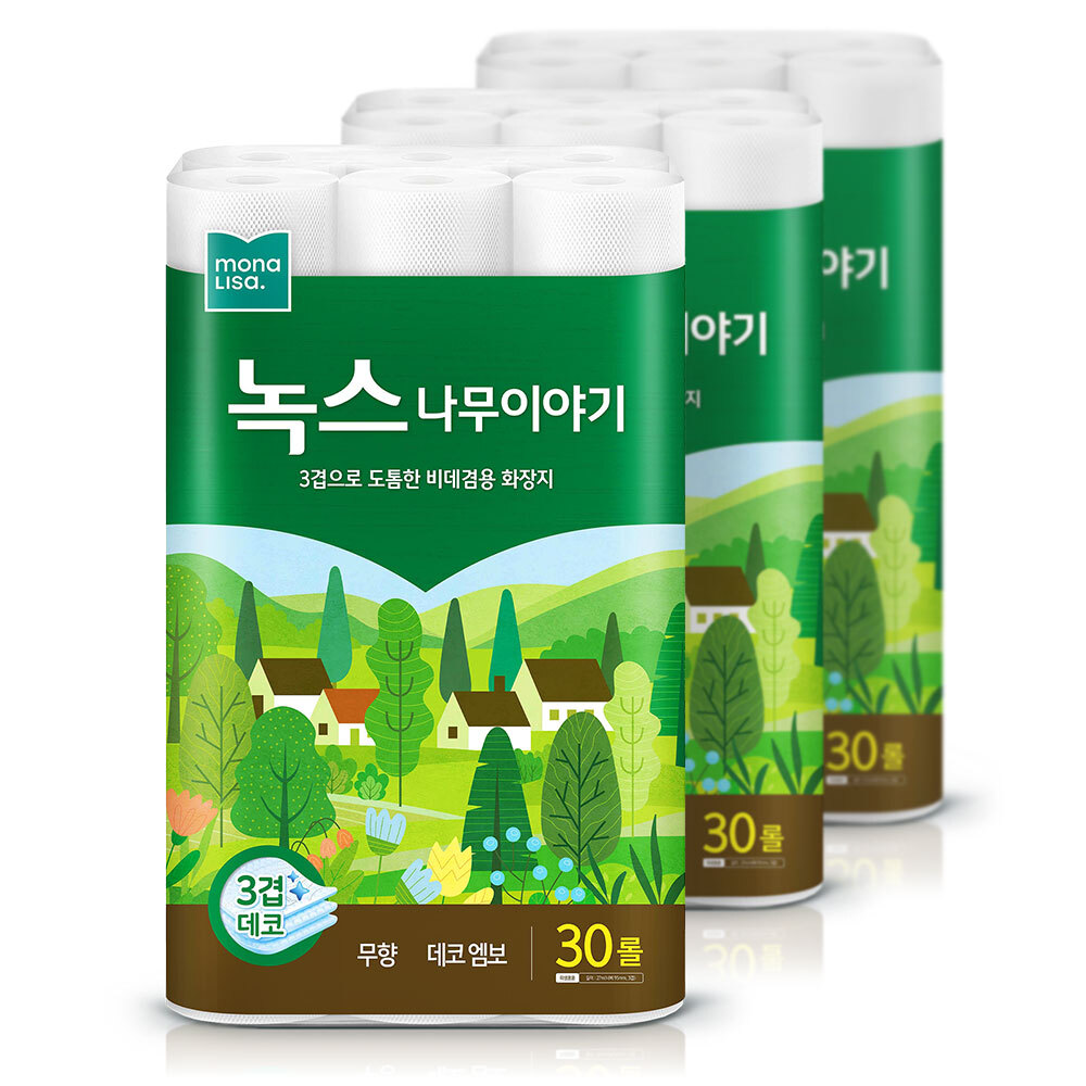 모나리자 화장지 녹스 나무이야기 27m30롤 3팩