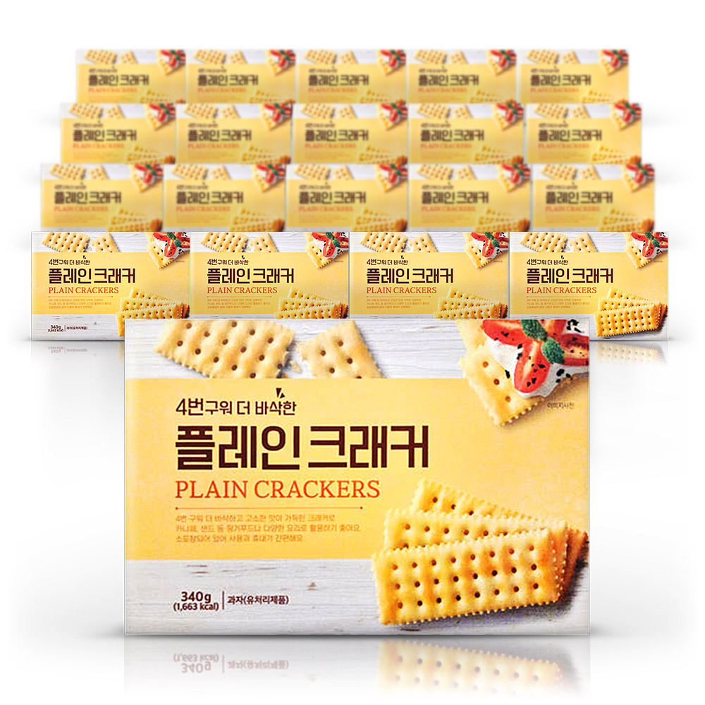 푸지안 크래커 플레인 4번구운 바삭한 과자340g 20개