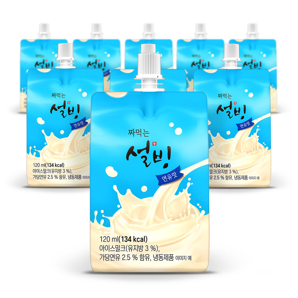 설빙 아이스크림 짜먹는 슬러시 연유맛 120ml 9개