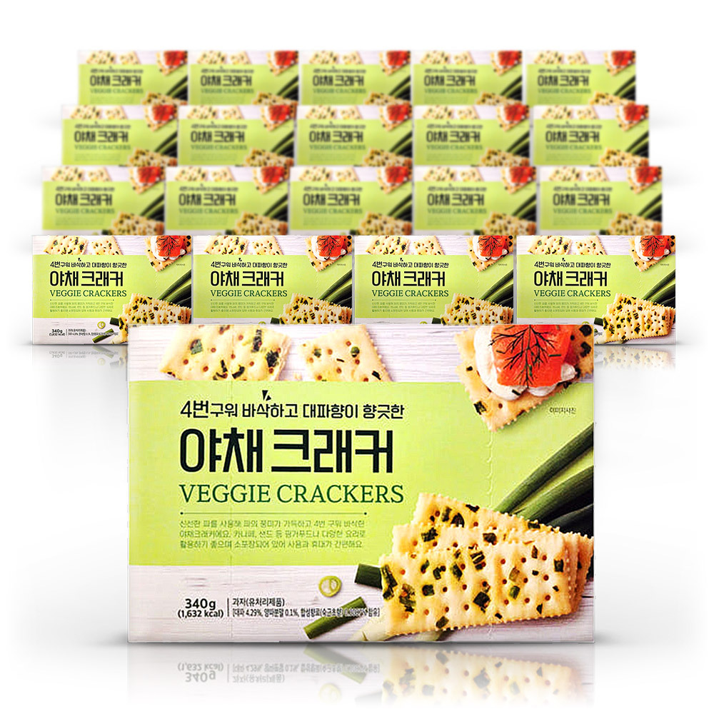 푸지안 야채 크래커 4번 구운 바삭한 과자340g 20개