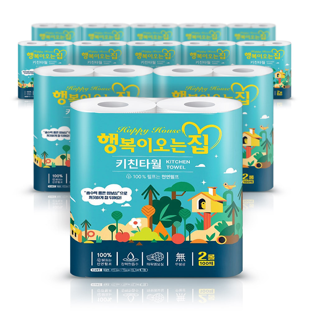 행복이오는집 키친타올 100매 2롤12입
