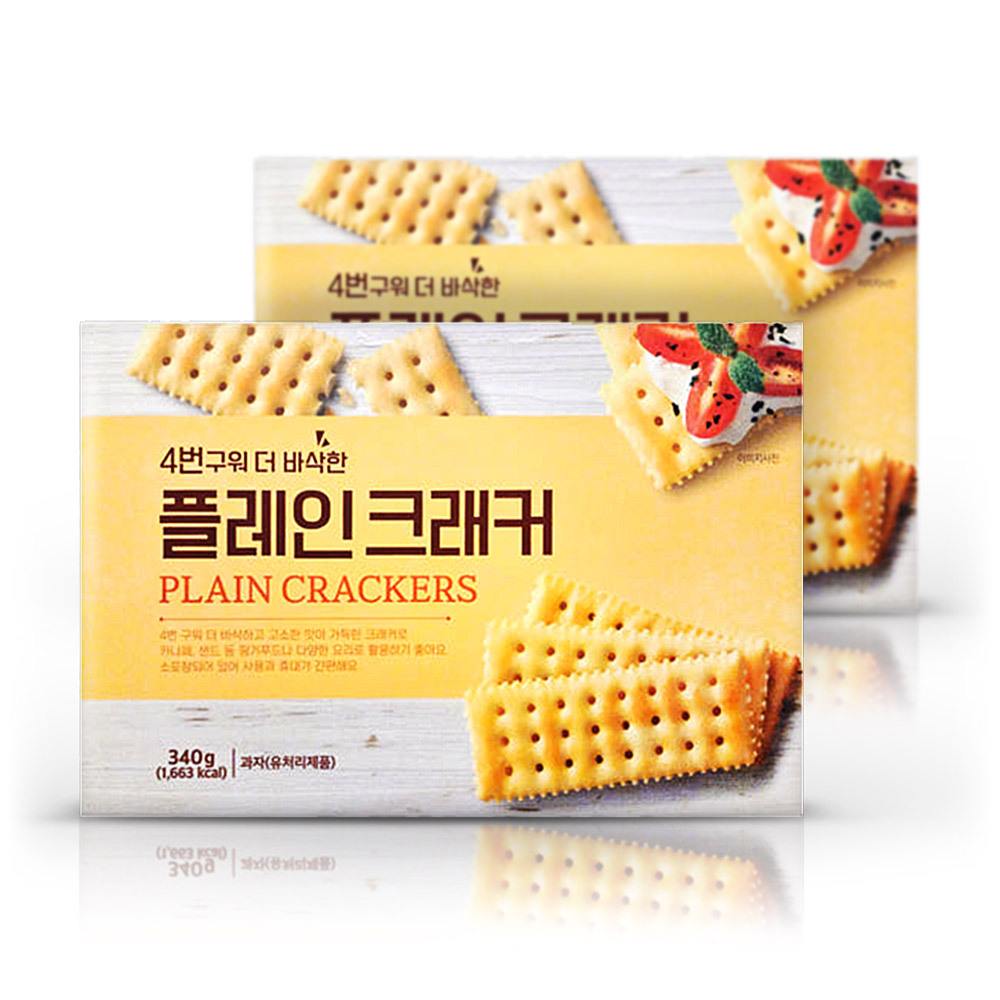 푸지안 크래커 플레인 4번구운 바삭한 과자340g 2개