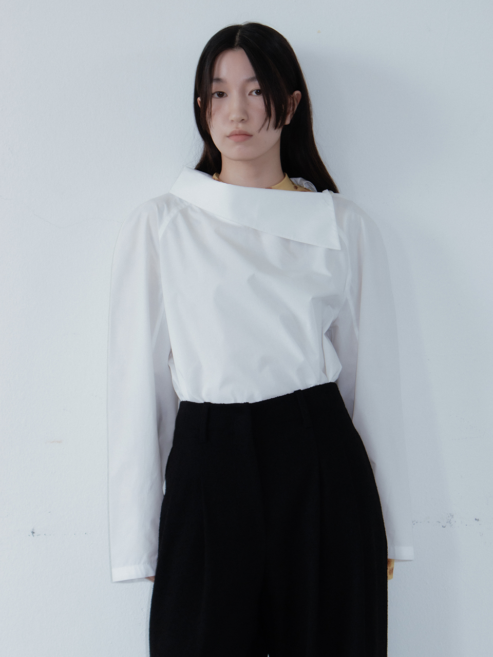 High Neck Blouse_White