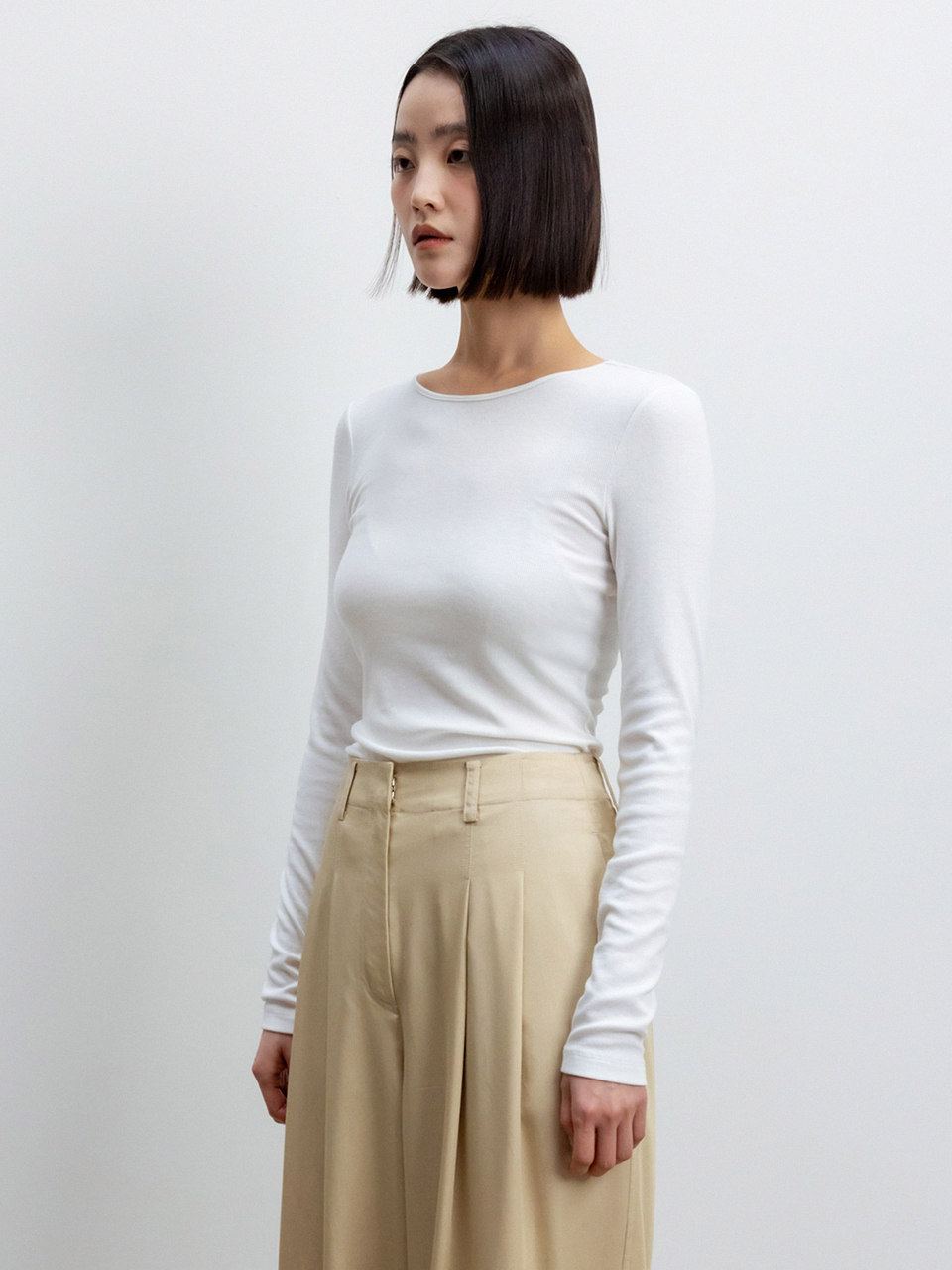 Round Neck T-Shirts_White