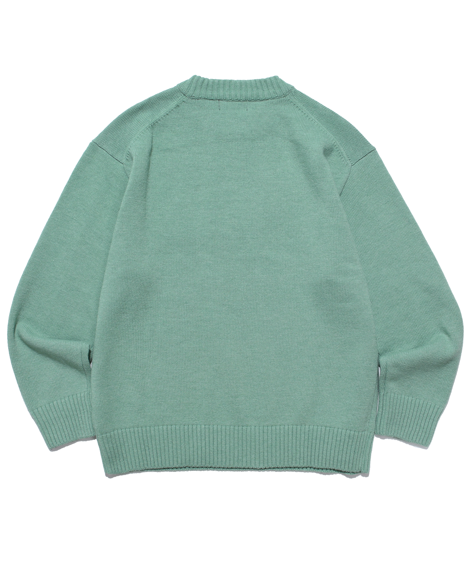 専門店の安心の1ヶ月保証付 URU 「CREW NECK KNIT」Y.GREEN (22FUK05