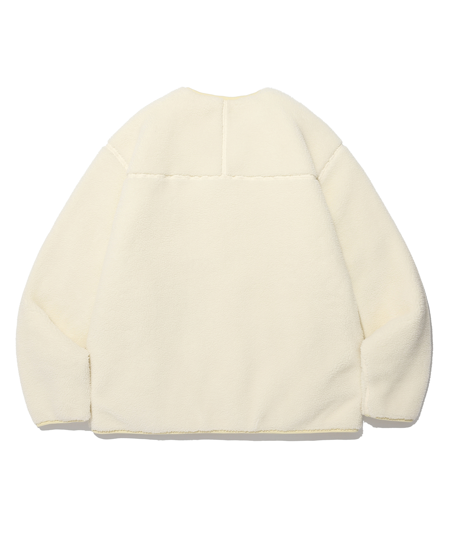 Jacquard Boa Fleece Zip-Up Jacket_Cream