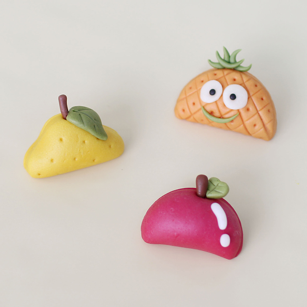 국내산 쌀로 만든 찌지 않고 바로 먹는 떡클레이 사과배반달떡_베이직