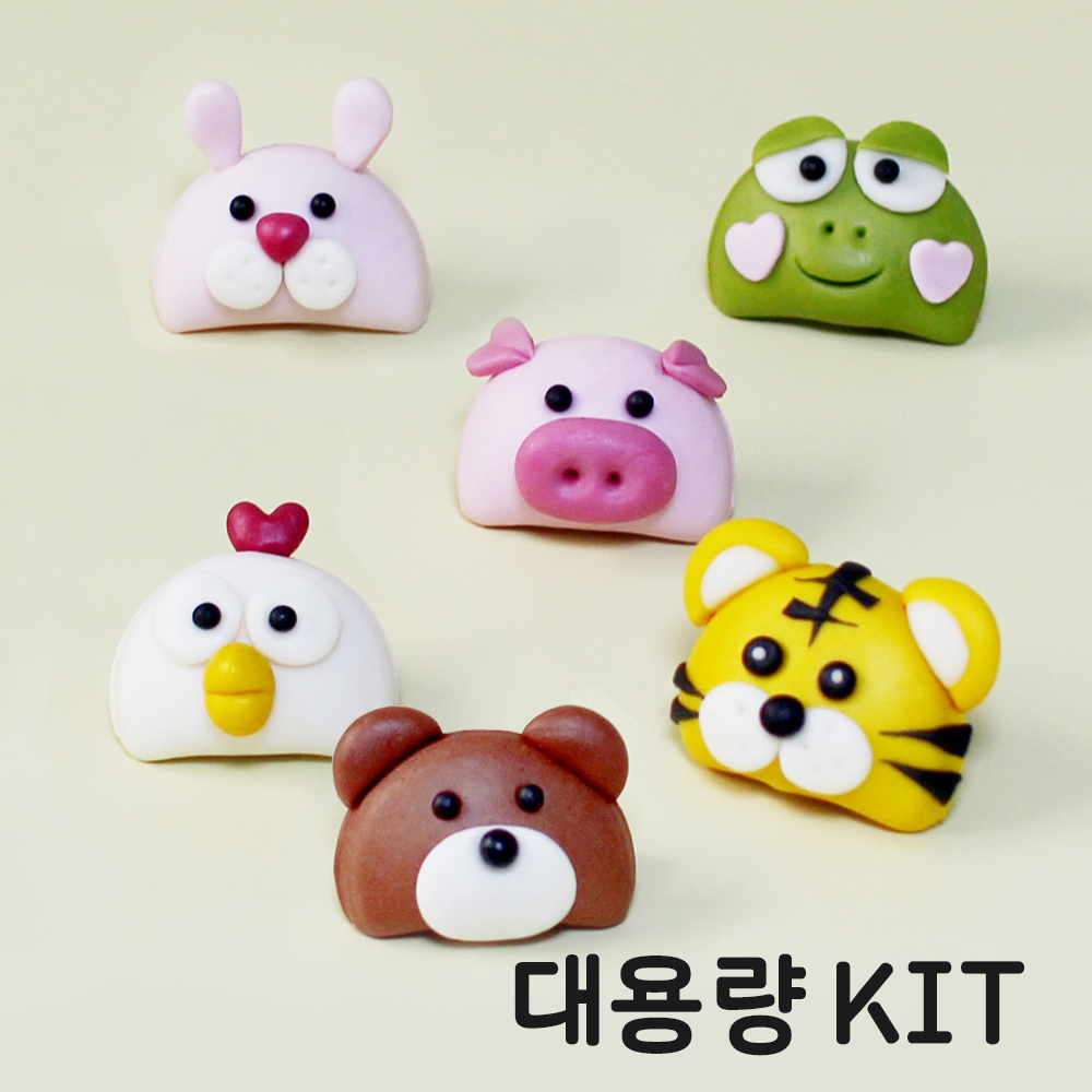 국내산 쌀로 만든 찌지 않고 바로 먹는 떡클레이 동물반달떡_대용량5인