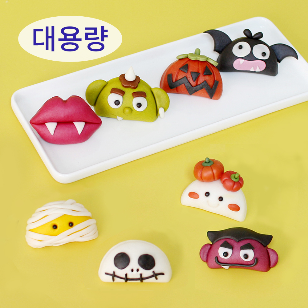 국내산 쌀로 만든 찌지 않고 바로 먹는 떡클레이 유령반달떡_대용량5인