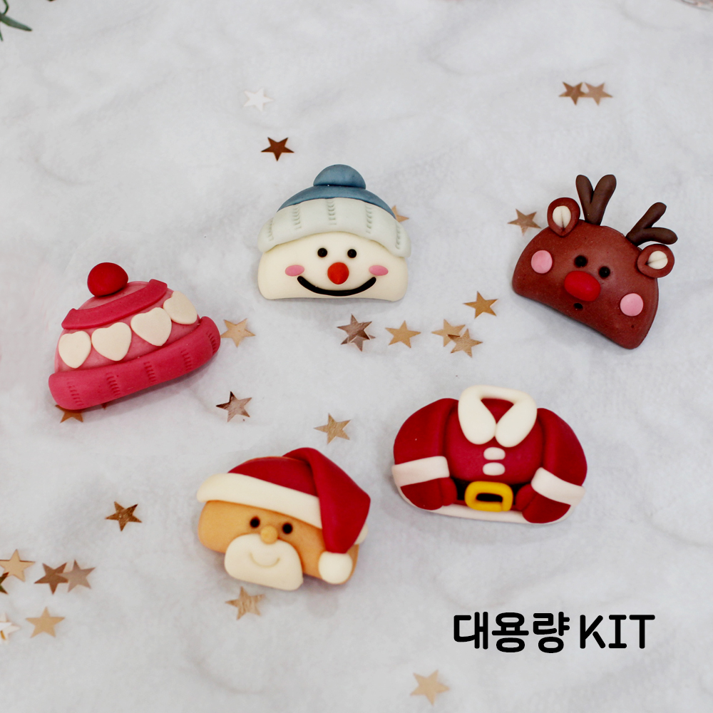 국내산 쌀로 만든 찌지 않고 바로 먹는 떡클레이 크리스마스반달떡_대용량5인