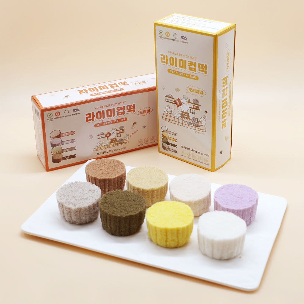 국내산 쌀 간편 디저트 건강 간식 홈카페 떡 - 라이미컵떡(오리지널)