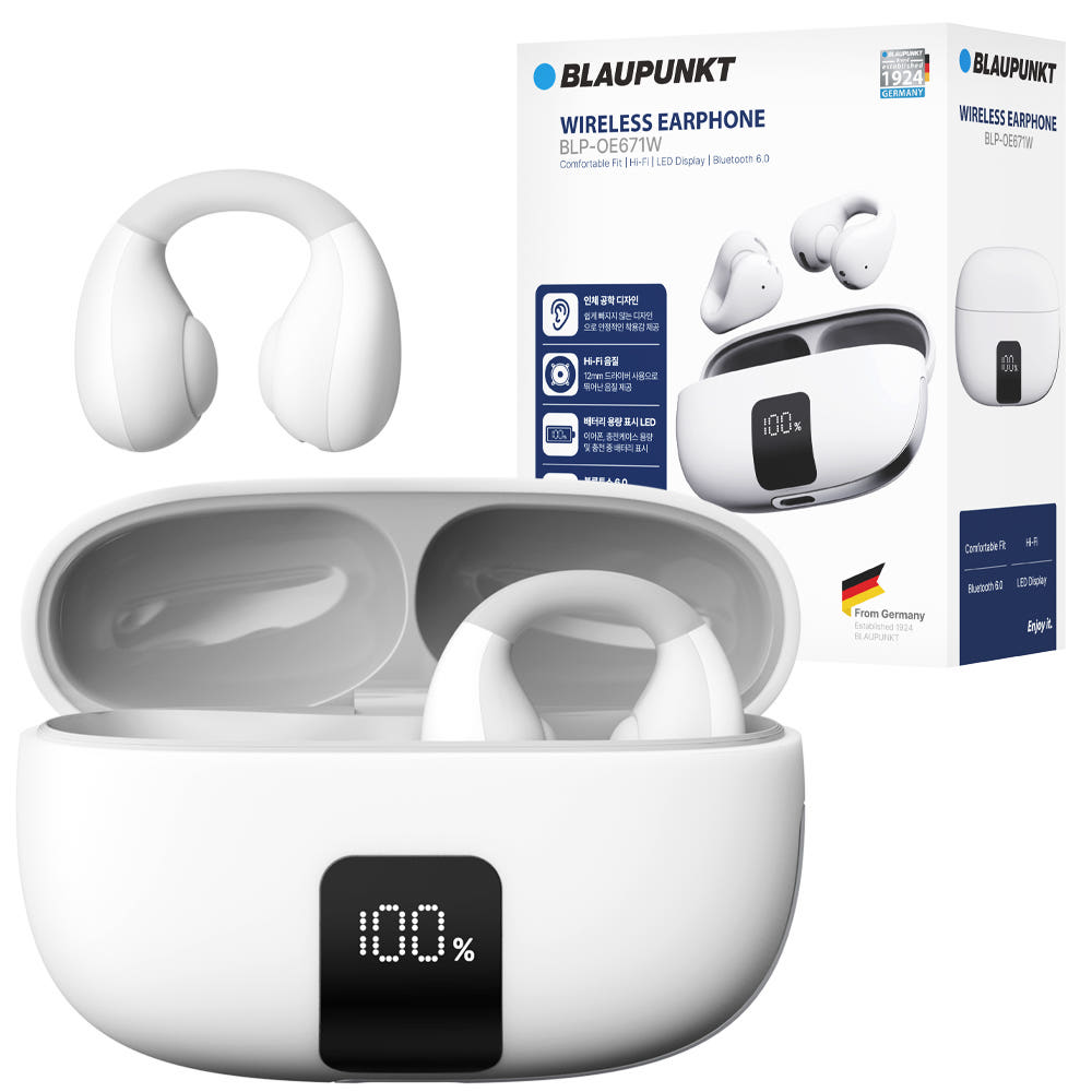 [블라우풍트] 블루투스 이어폰 귀찌형 2 BLP-OE671 화이트