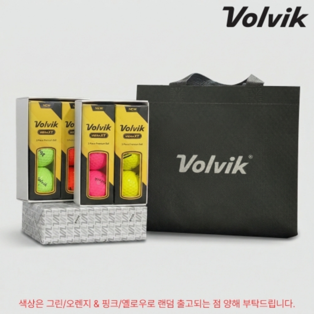 [볼빅] 비에라 XT 컬러혼합 6구 3피스 골프공 (포장 및 쇼핑백 포함)