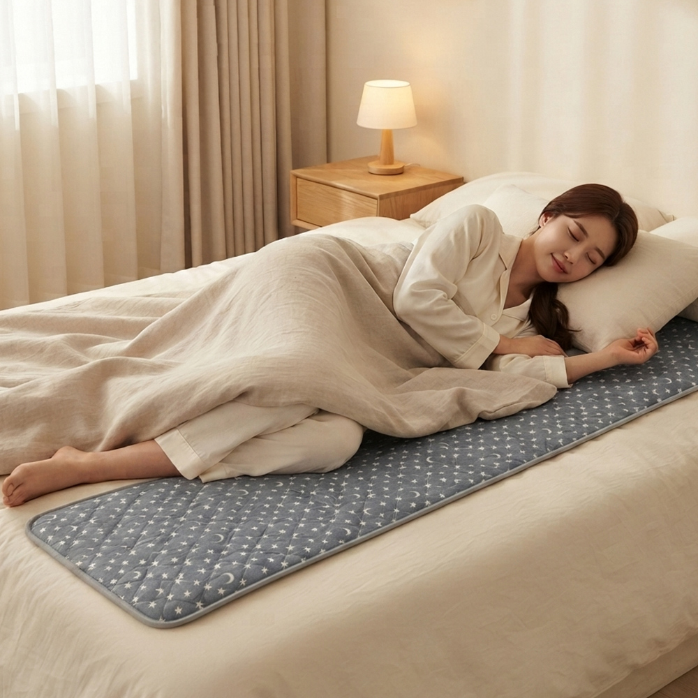 [한일좋은자리] 광폭 카본 쇼파전기방석 고밀도 탄소열선 네이비스타 5인용 65x210