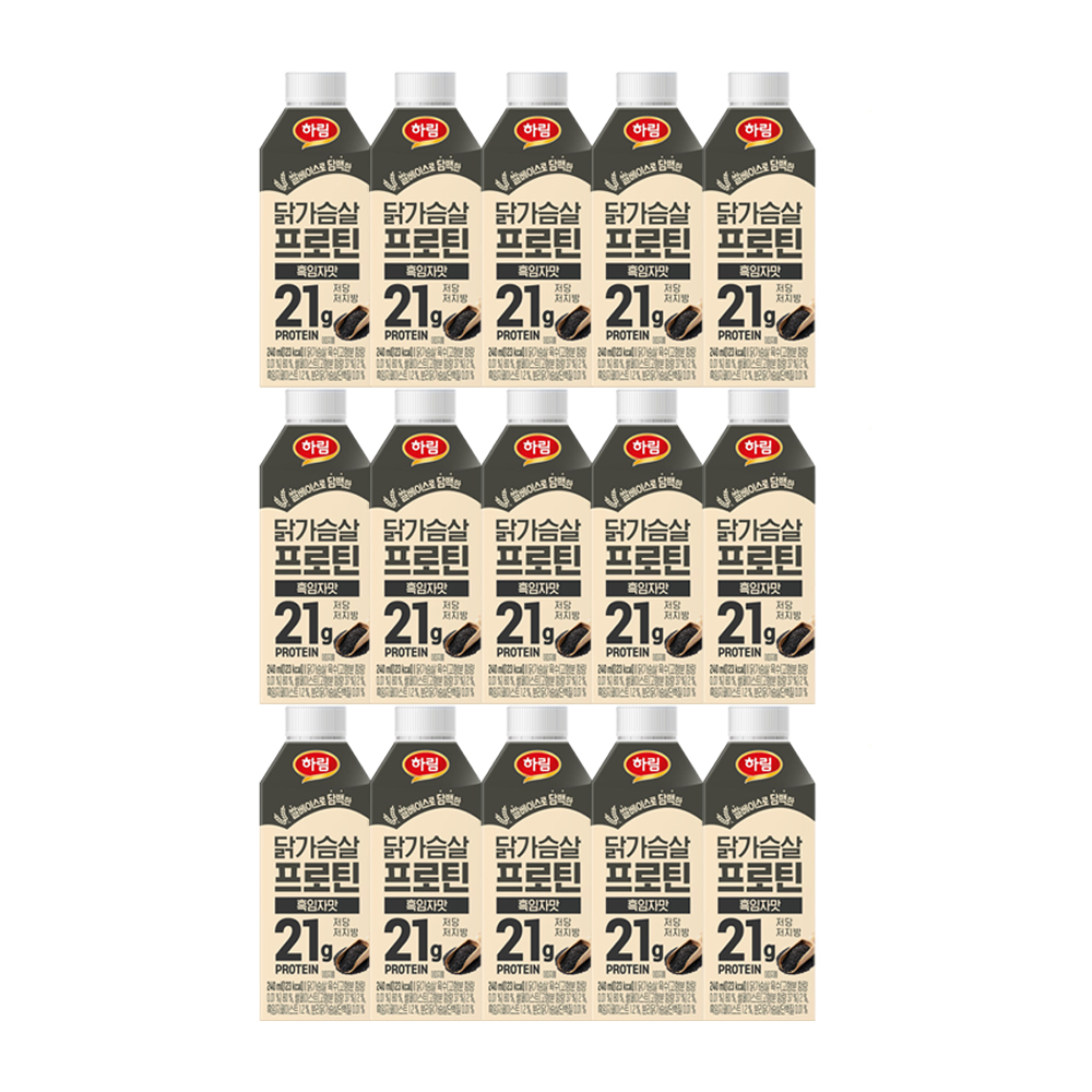 [하림] 닭가슴살프로틴 흑임자맛 240ml 15개